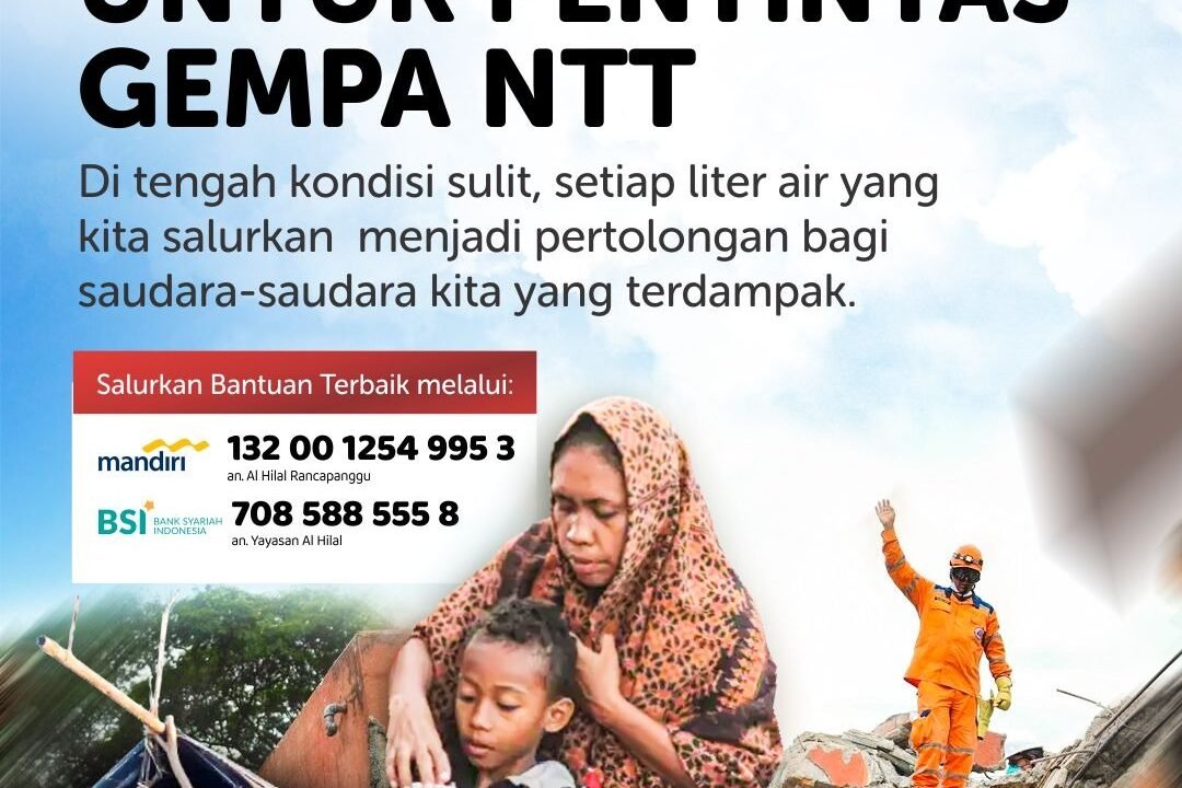 Bantuan Air Bersih untuk Penyintas Gempa NTT, Ini Cara Menyalurkannya