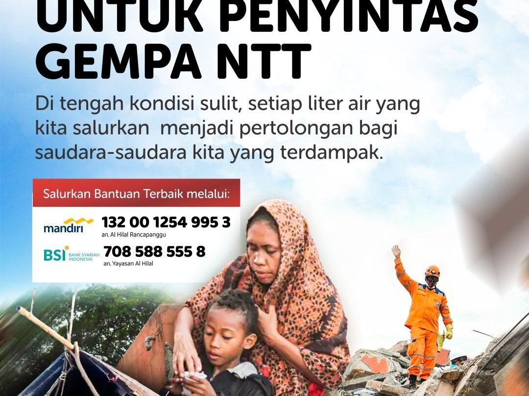 Bantuan Air Bersih untuk Penyintas Gempa NTT, Ini Cara Menyalurkannya