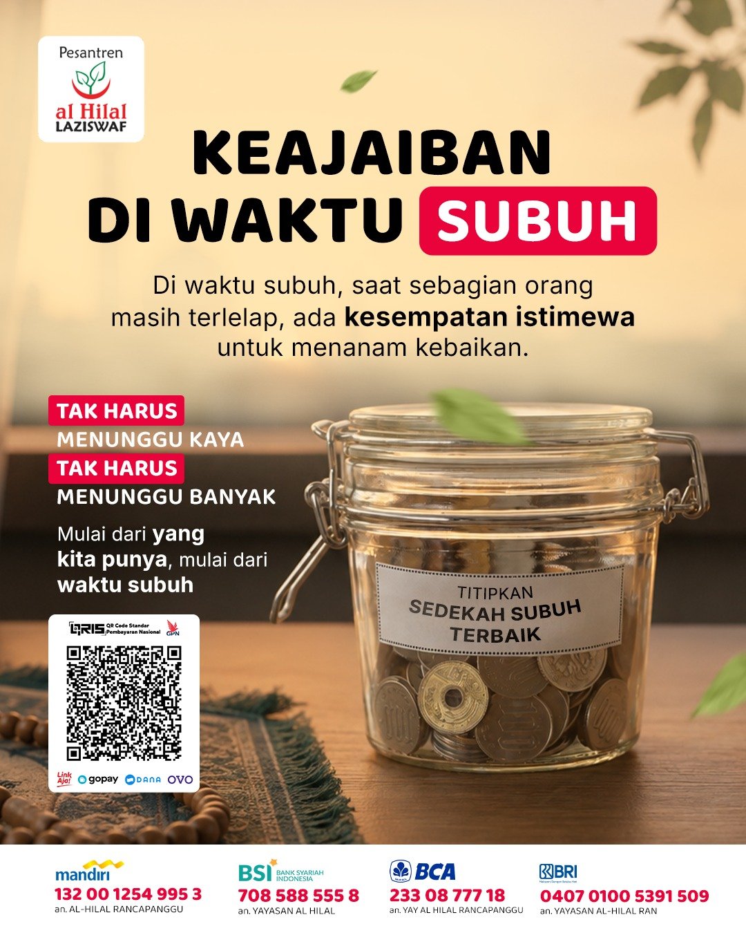 Sedekah Subuh: Keajaiban Amalan di Waktu Mustajab