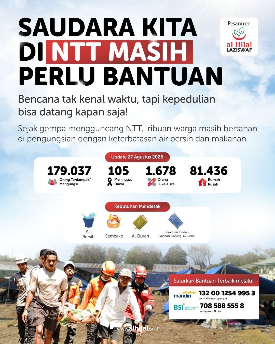 Bantuan Gempa NTT: Salurkan Kepedulian Lewat LAZIS Al Hilal