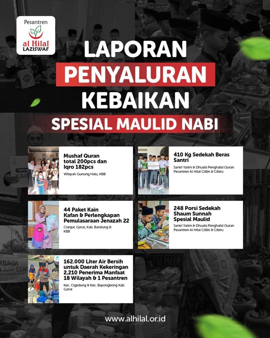 Laporan Penyaluran Donasi LAZISWAF Al Hilal Spesial Maulid Nabi