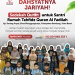 Sedekah Quran untuk Santri Rumah Tahfidz Al Fadilah, Mulai Rp100.000 per Mushaf
