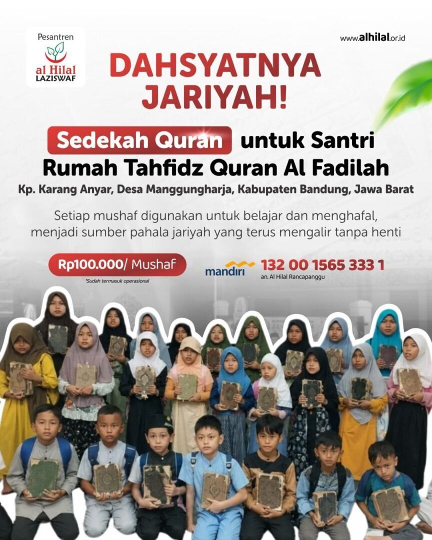 Sedekah Quran untuk Santri Rumah Tahfidz Al Fadilah, Mulai Rp100.000 per Mushaf