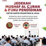 Sedekah Mushaf Al Quran dan Buku Pendidikan untuk Santri Pesantren Al Hilal