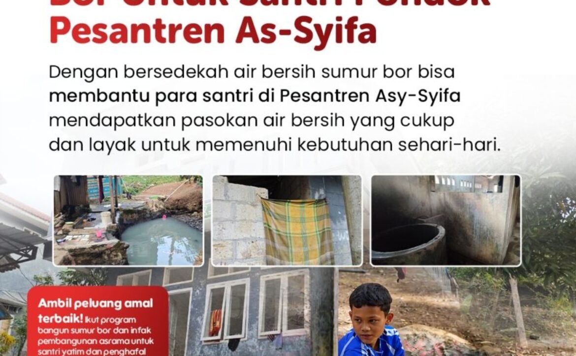 Sedekah Jariyah Sumur Bor untuk Santri Pesantren Asy-Syifa Pangandaran