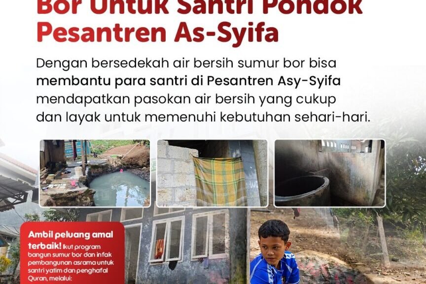 Sedekah Jariyah Sumur Bor untuk Santri Pesantren Asy-Syifa Pangandaran
