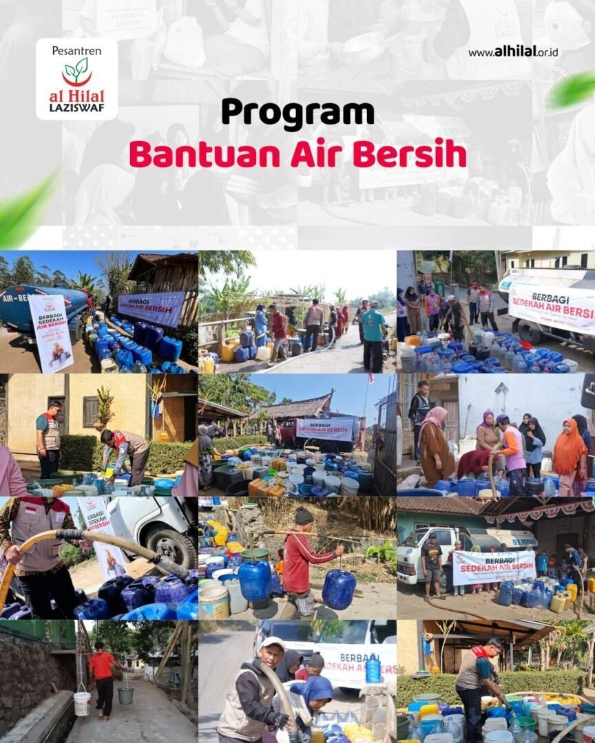 Bantuan Air Bersih LAZISWAF Al Hilal untuk Warga Terdampak Kekeringan