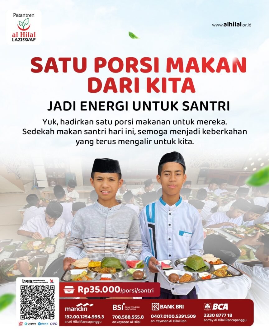 Sedekah Makan Santri Rp35.000 per Porsi Lewat LAZISWAF Al Hilal