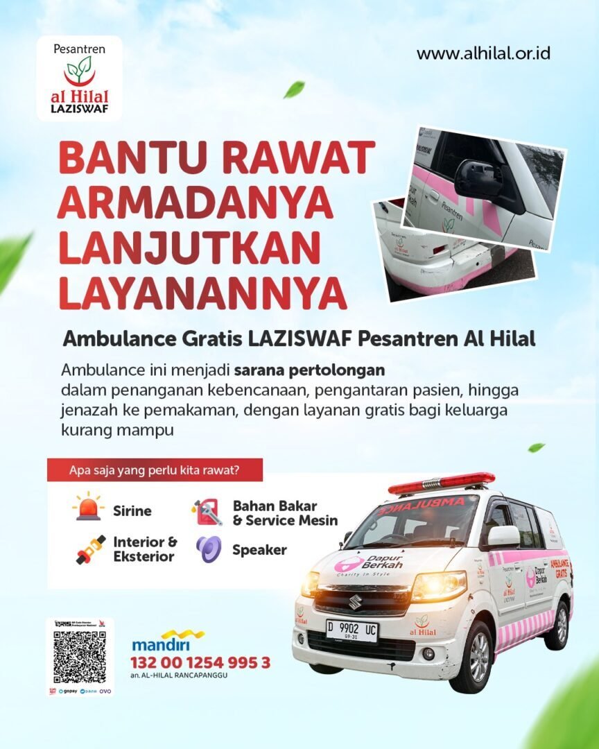 Bantu Rawat Ambulance Gratis LAZISWAF Pesantren Al Hilal agar Terus Melayani