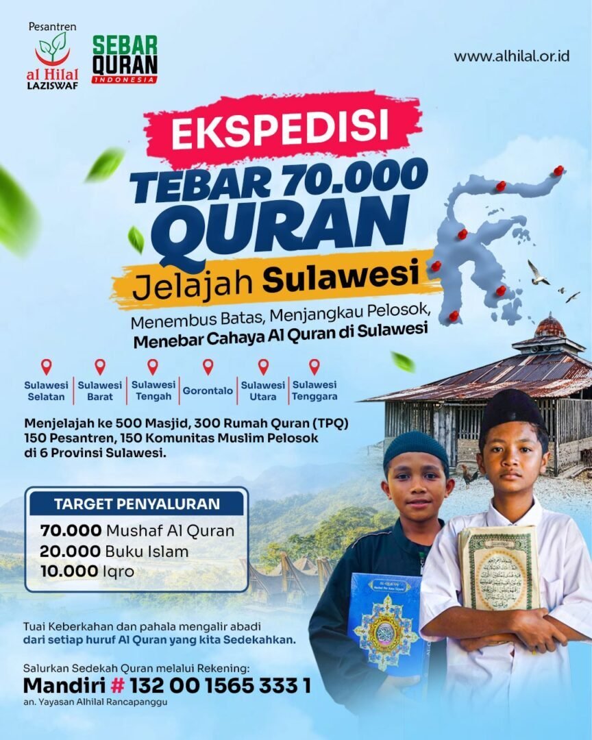 Sedekah Quran untuk Sulawesi: Ekspedisi Tebar 70.000 Quran ke Pelosok