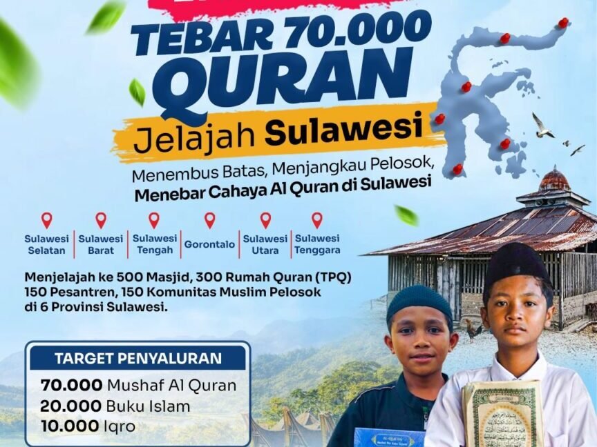 Sedekah Quran untuk Sulawesi: Ekspedisi Tebar 70.000 Quran ke Pelosok