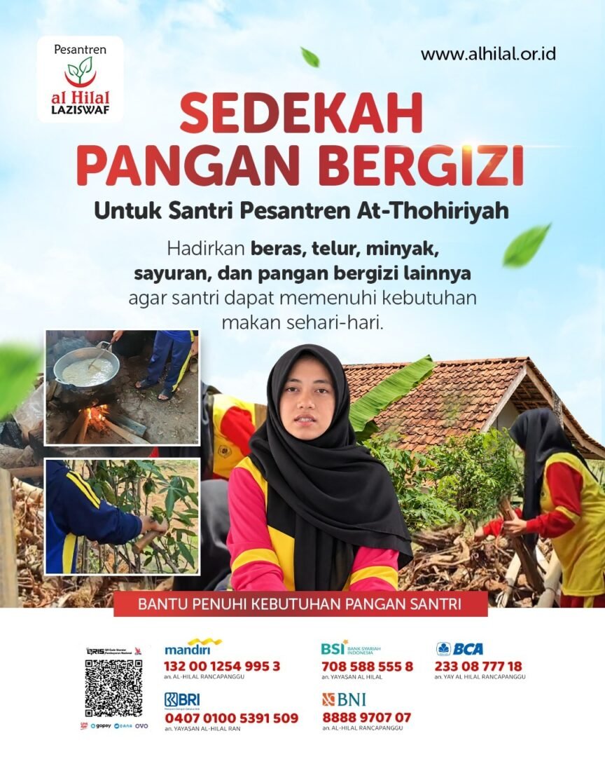 Sedekah Pangan Bergizi untuk Santri Pesantren At-Thohiriyah: Bantu Penuhi Makan Harian Mereka