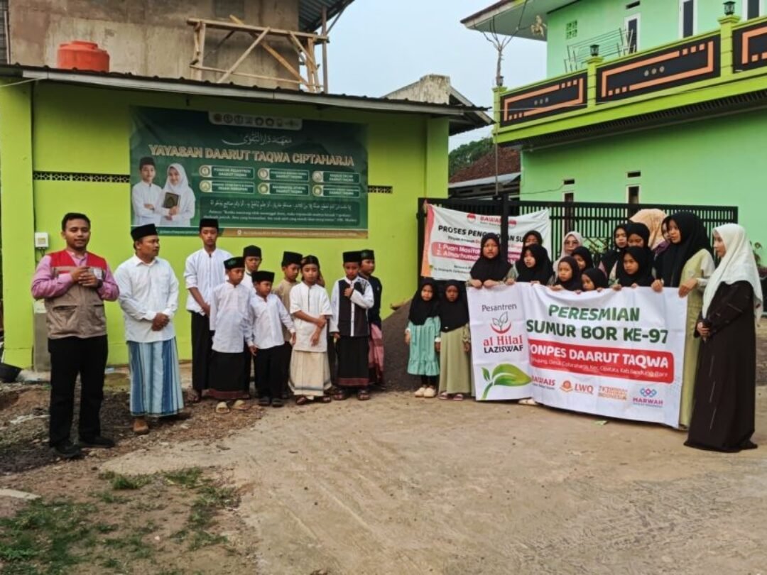 Alhamdulillah, Sumur Bor ke-97 LAZISWAF Pesantren Al Hilal Diresmikan di Ciptaharja, Bandung Barat
